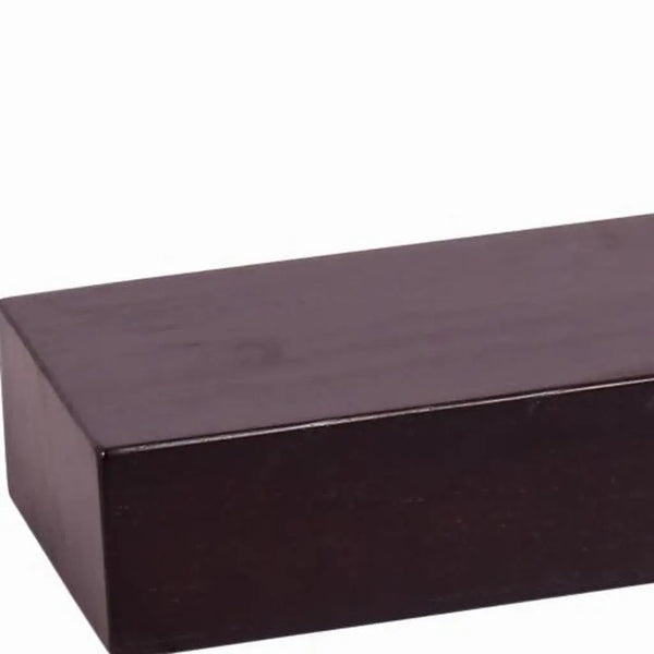 38" Espresso Wood Wall Mounted Floating Shelf Homeroots Organization
