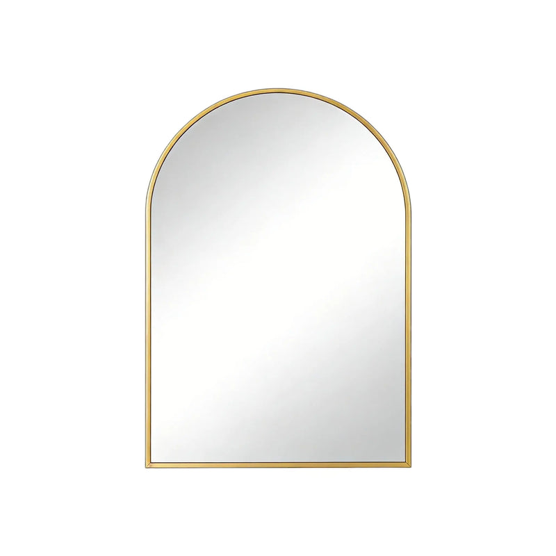 38" Gold Aluminum Arch Framed Accent Mirror Homeroots Bed & Bath