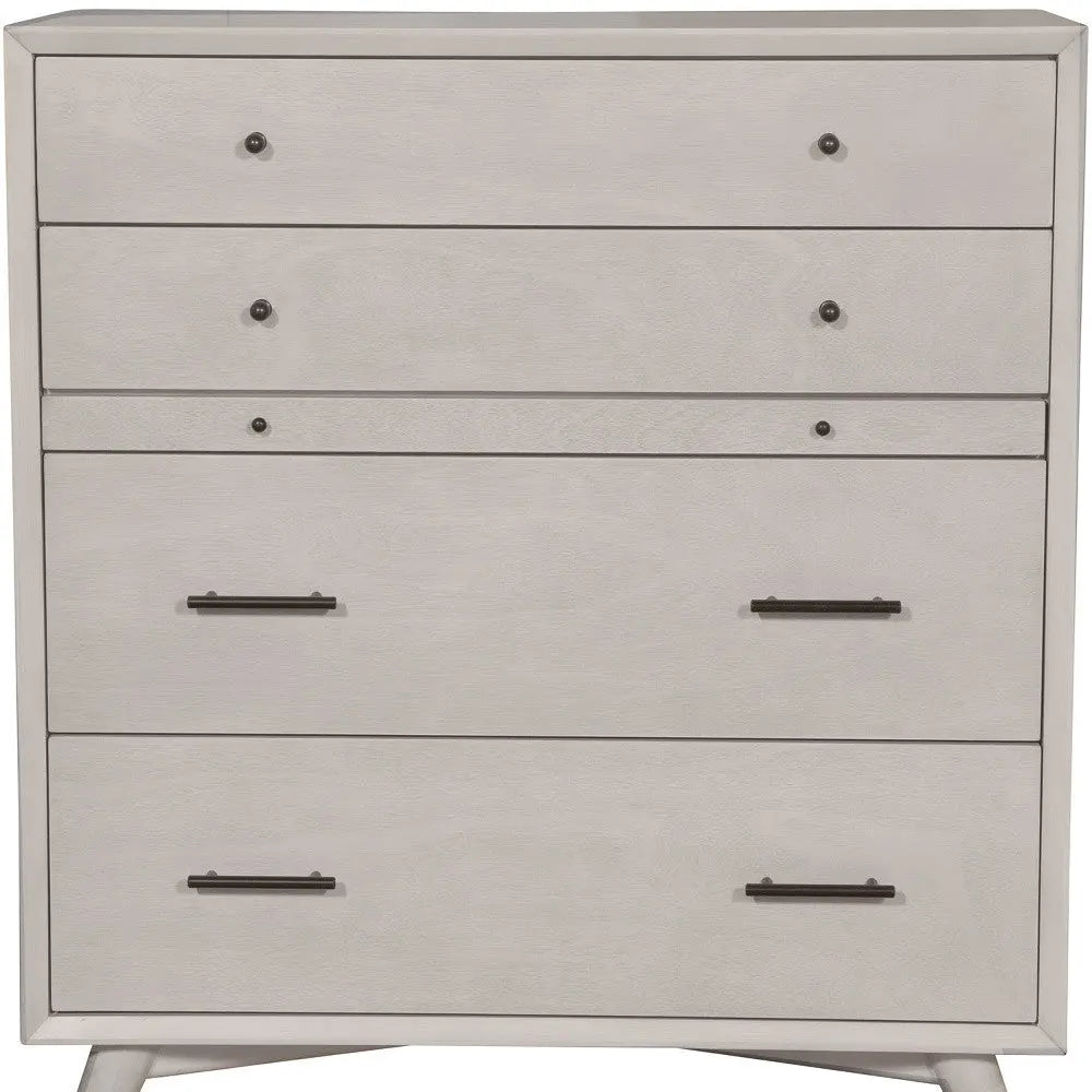 38" Gray Solid Wood Four Drawer Chest - GreatEagleInc