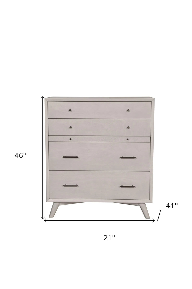 38" Gray Solid Wood Four Drawer Chest - GreatEagleInc