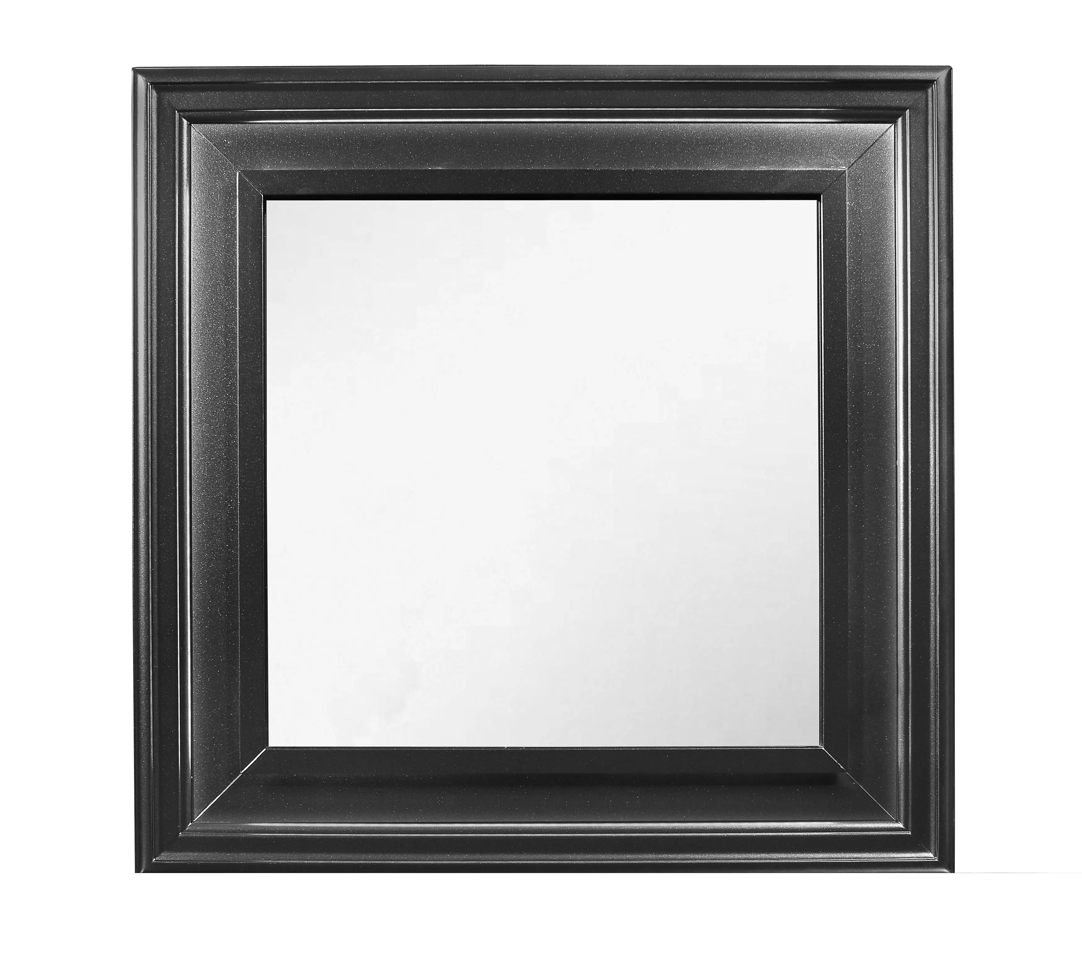 38" Gray Square Wood Framed Accent Mirror Homeroots Bed & Bath