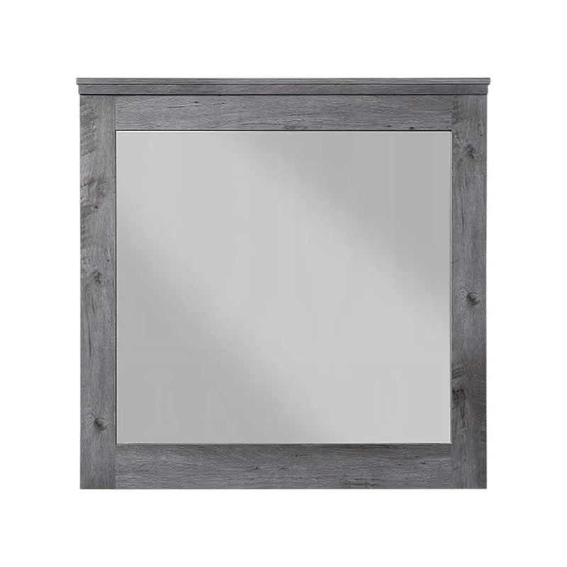 38" Square Wood Framed Mounted Dresser Mirror Homeroots Bed & Bath