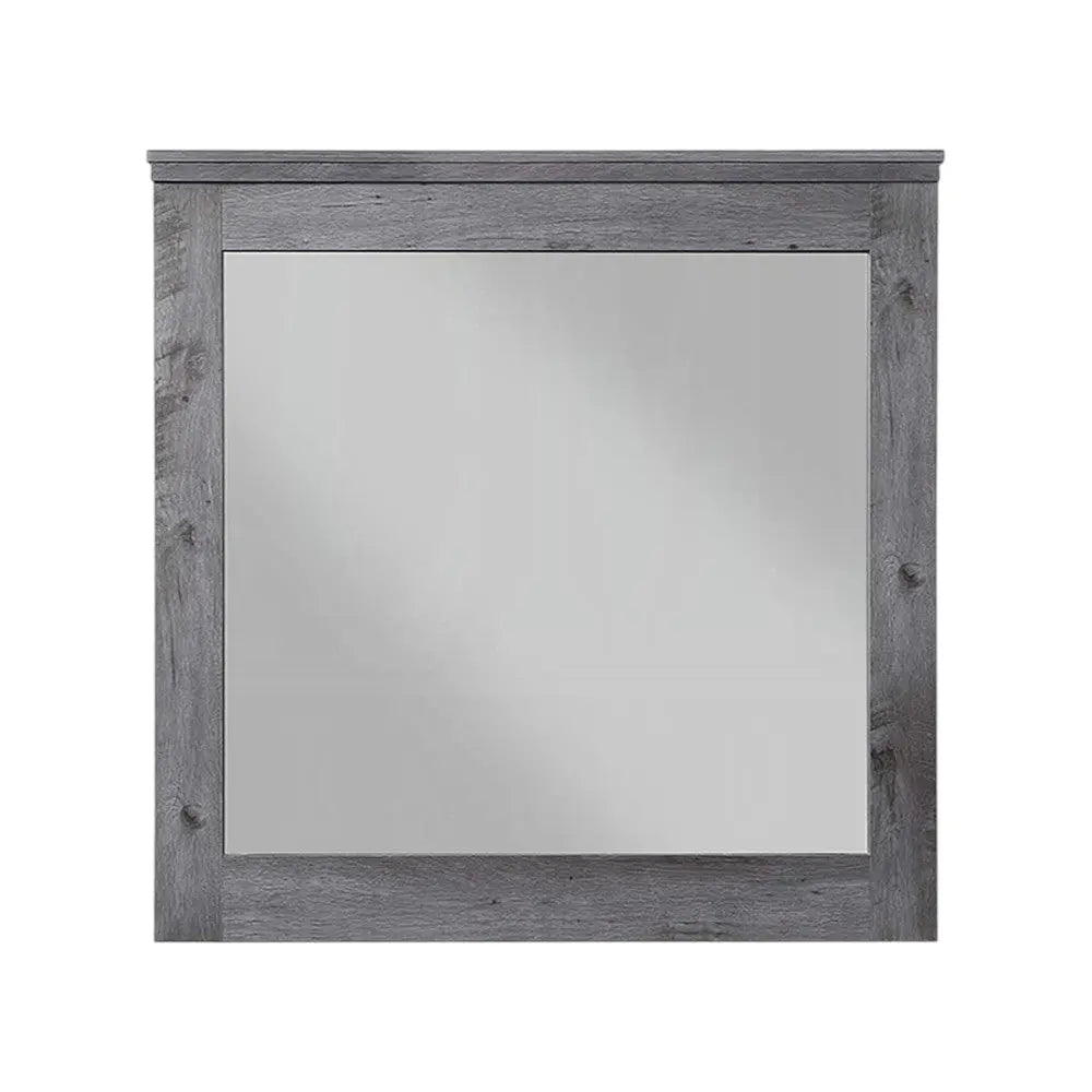 38" Square Wood Framed Mounted Dresser Mirror Homeroots Bed & Bath