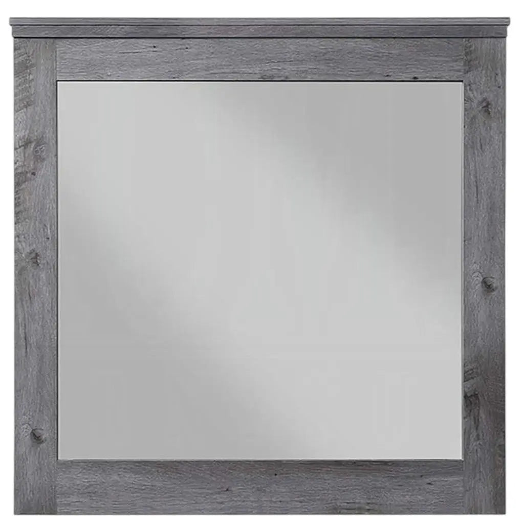 38" Square Wood Framed Mounted Dresser Mirror Homeroots Bed & Bath