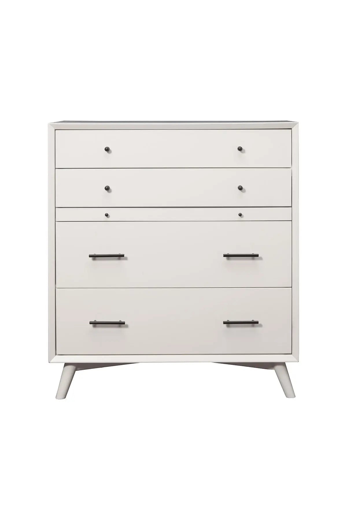 38" White Solid Wood Four Drawer Chest - GreatEagleInc