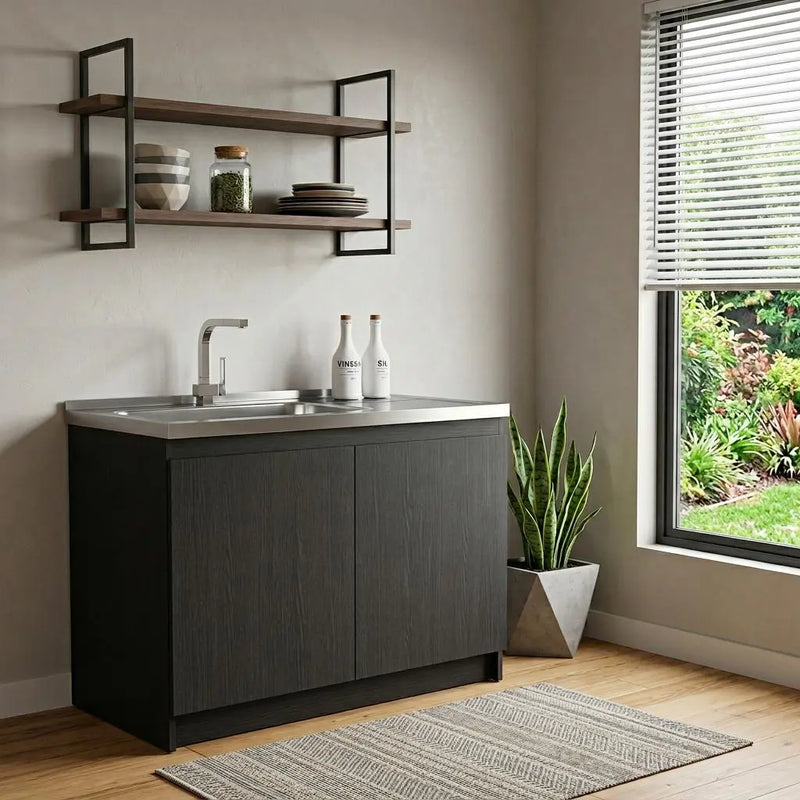 39" Black And Silver Accent Cabinet With One Shelf Homeroots Kitchen & Dining