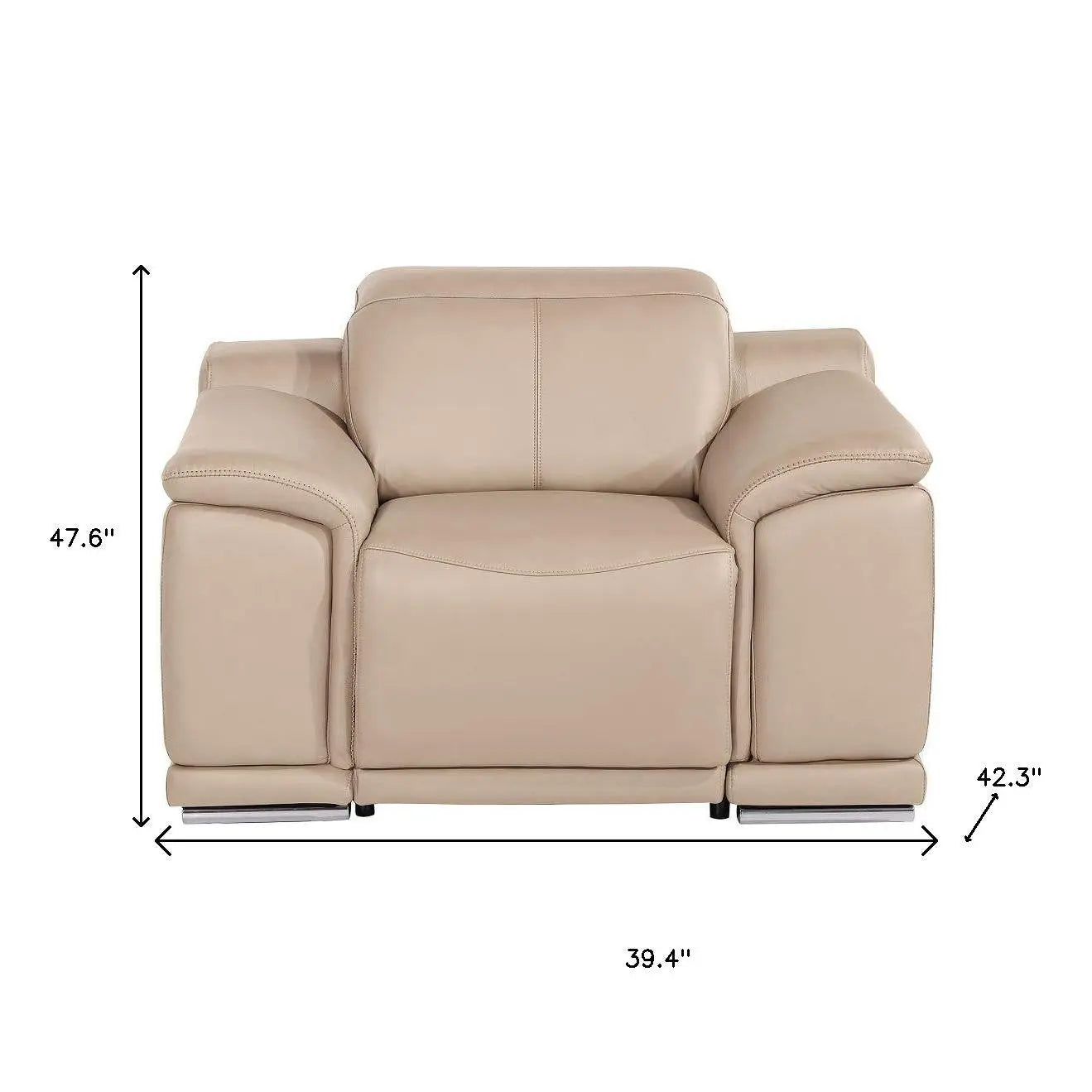39" Black Genuine Leather Wall Hugger Power Recliner With USB Homeroots Living Room
