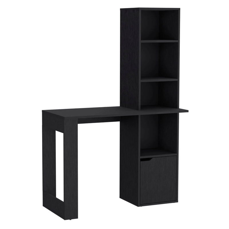 39" Black Wood Executive Desk Homeroots