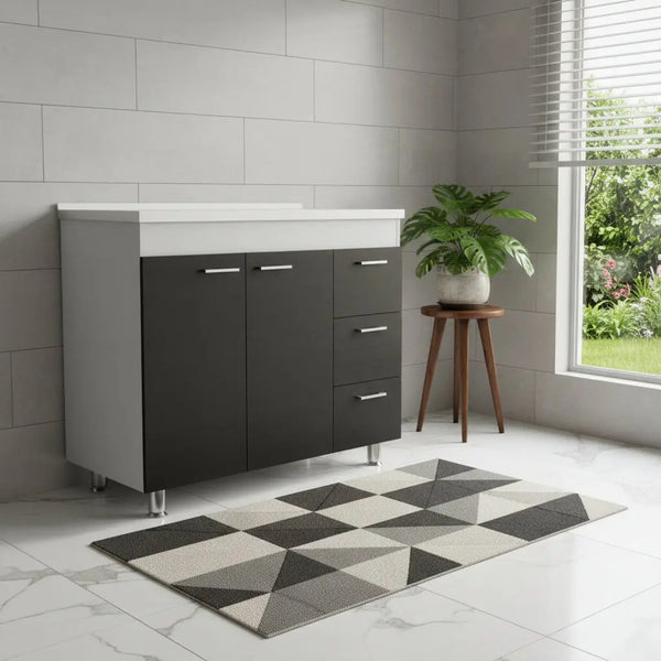 39" Black Wood Gloss Finish Door Accent Cabinet With Three Drawers Homeroots Kitchen & Dining