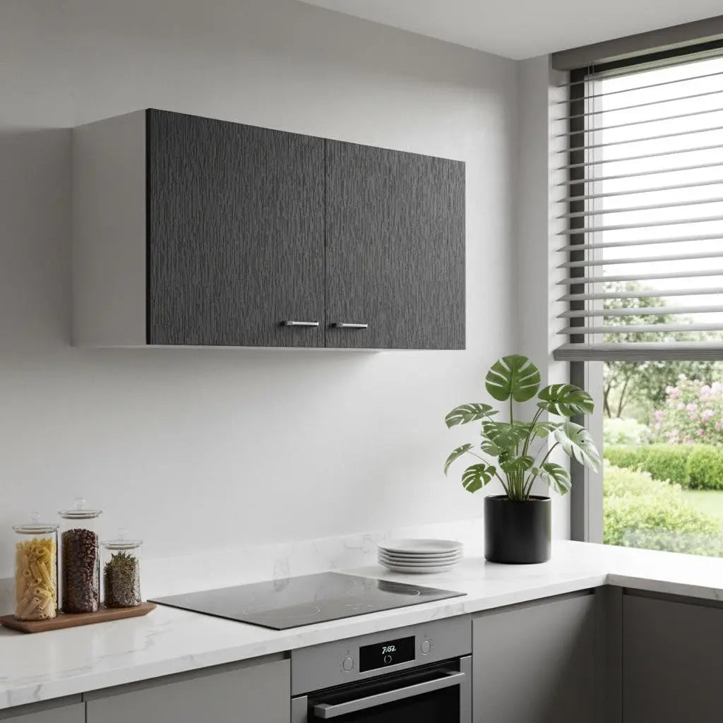 39" Black Wood Wall mounted Accent Cabinet Homeroots Kitchen & Dining