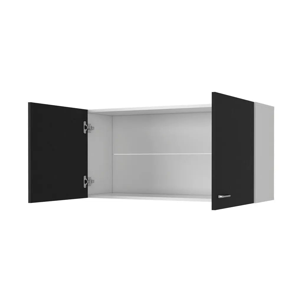 39" Black Wood Wall mounted Accent Cabinet Homeroots Kitchen & Dining