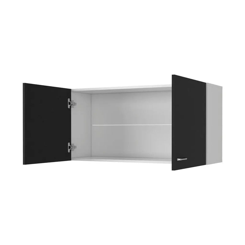 39" Black Wood Wall mounted Accent Cabinet Homeroots Kitchen & Dining