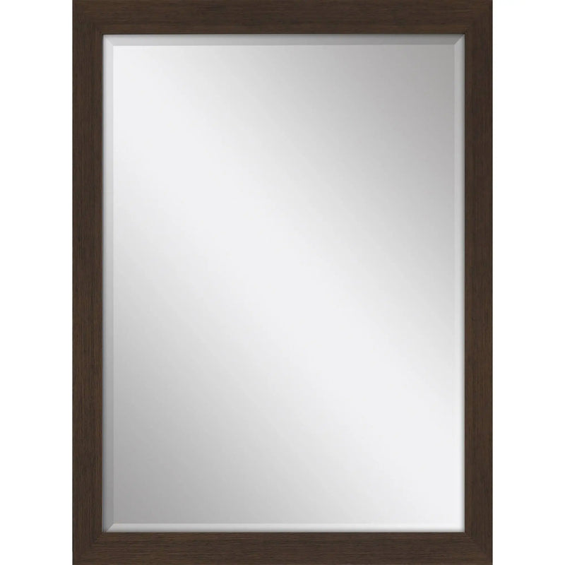 39" Dark Brown Framed Accent Mirror Homeroots Bed & Bath