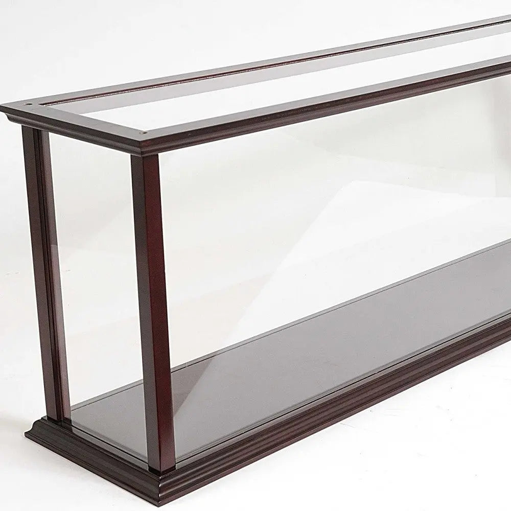 39" Dark Brown Glass Standard Display Stand Homeroots Kitchen & Dining