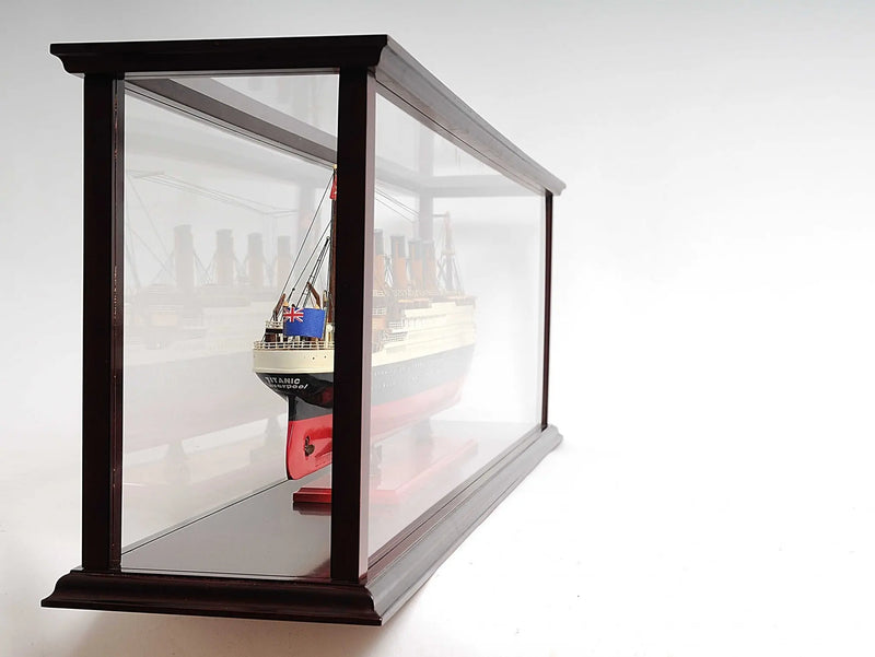 39" Dark Brown Glass Standard Display Stand Homeroots Kitchen & Dining