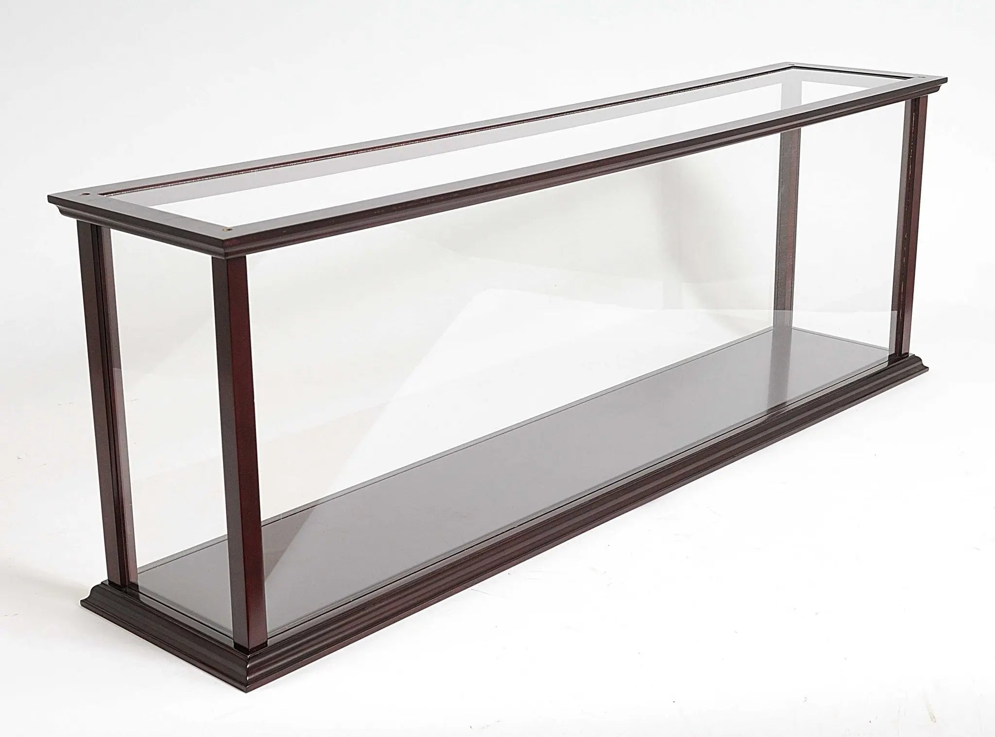 39" Dark Brown Glass Standard Display Stand Homeroots Kitchen & Dining