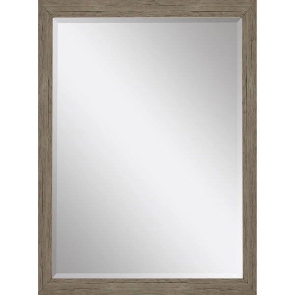 39" Light Brown Framed Accent Mirror Homeroots Bed & Bath
