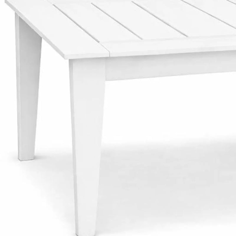 39" White Heavy Duty Plastic Square Outdoor Dining Table Homeroots Outdoor