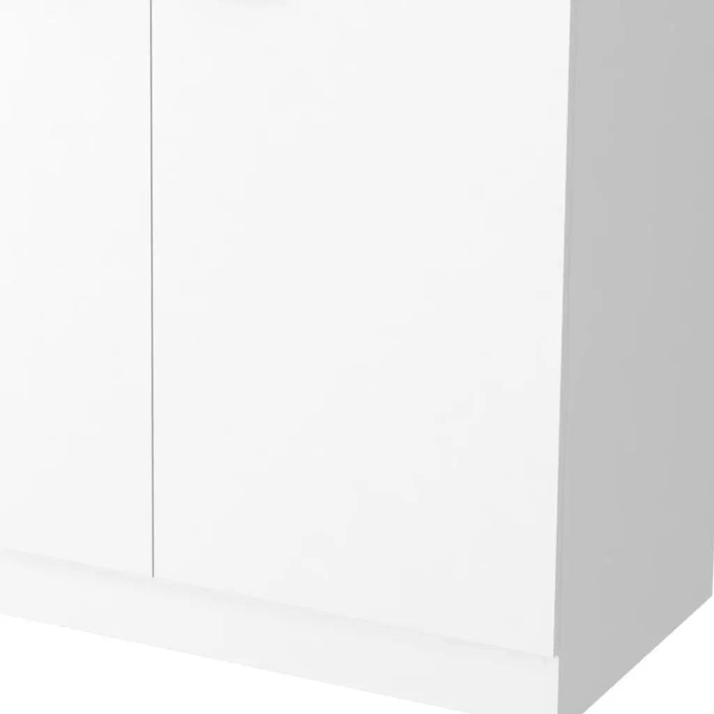 39" White Stainless Steel Accent Cabinet With Two Shelves Homeroots Kitchen & Dining