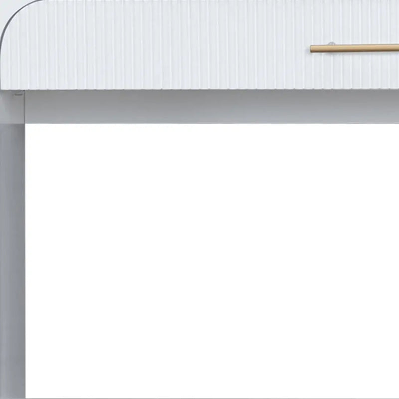 39" White Wood Mirrored Vanity Table And Lights Homeroots Living Room