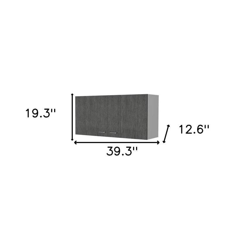 39" White Wood Wall mounted Accent Cabinet Homeroots Kitchen & Dining