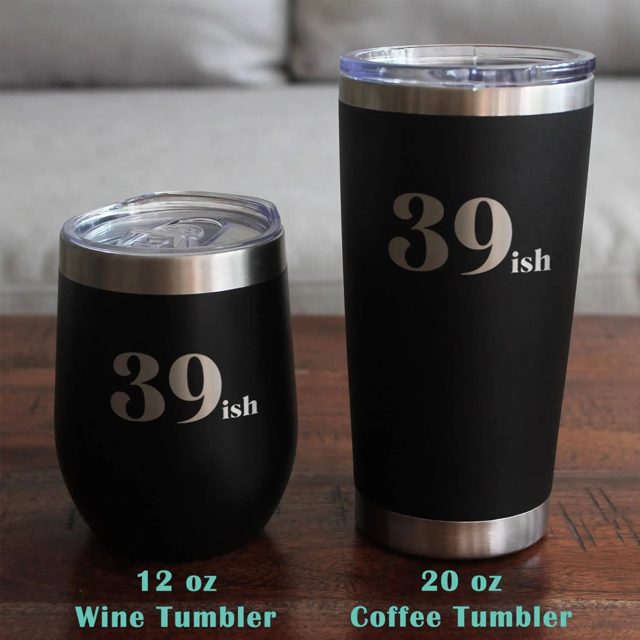 39ish Insulated Wine Tumbler - 40th Birthday Gifts and Decor Bevvee