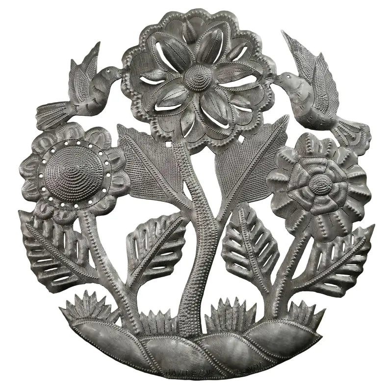3D Flower with 2 Birds Le Primitif Galleries