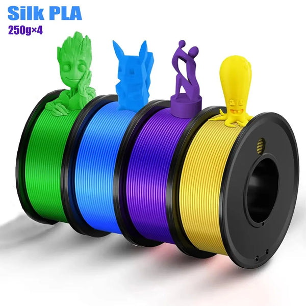 3D Printer Filament 4 Colors Green Blue Yellow Purple Filiment1.75 Accuracy ±0.02mm 250G X 4 GreatEagleInc