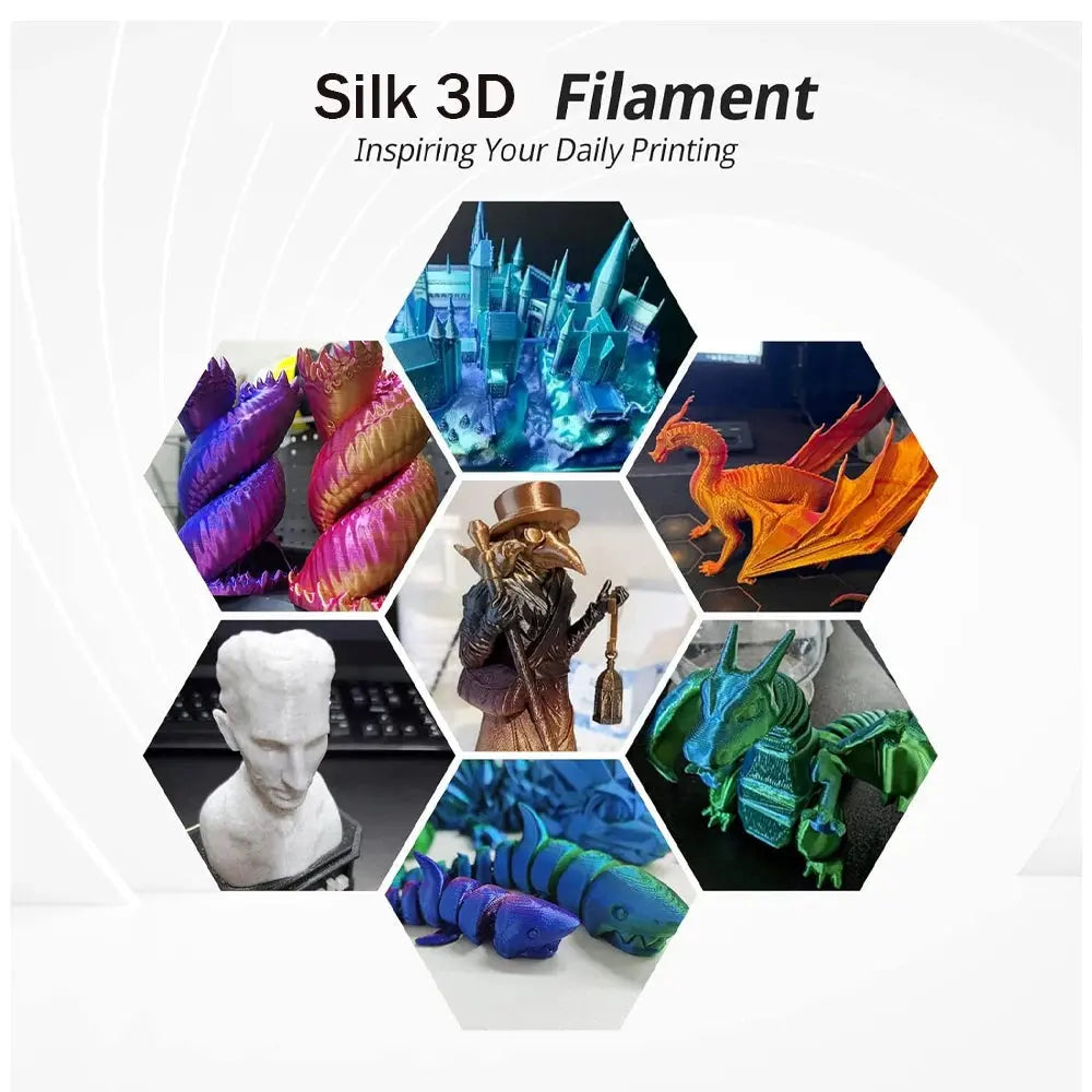 3D Printer Filament 4 Colors Green Blue Yellow Purple Filiment1.75 Accuracy ±0.02mm 250G X 4 GreatEagleInc