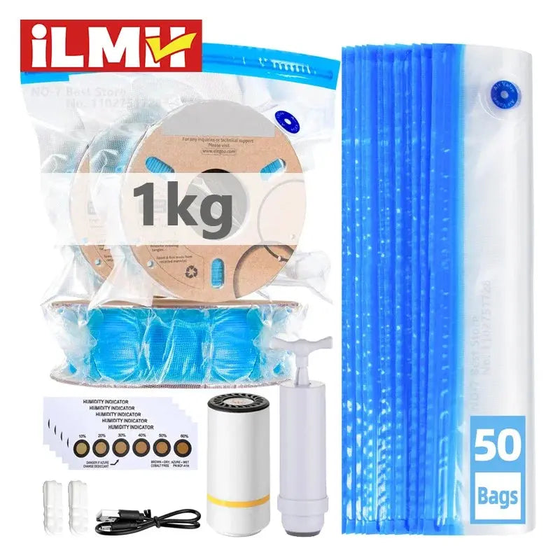 3D Printer Filament Vacuum Bag with USB Rechargeable Electric Air Pump, Vacuum Sealing for PLA ABS PETG Filament Storage GreatEagleInc