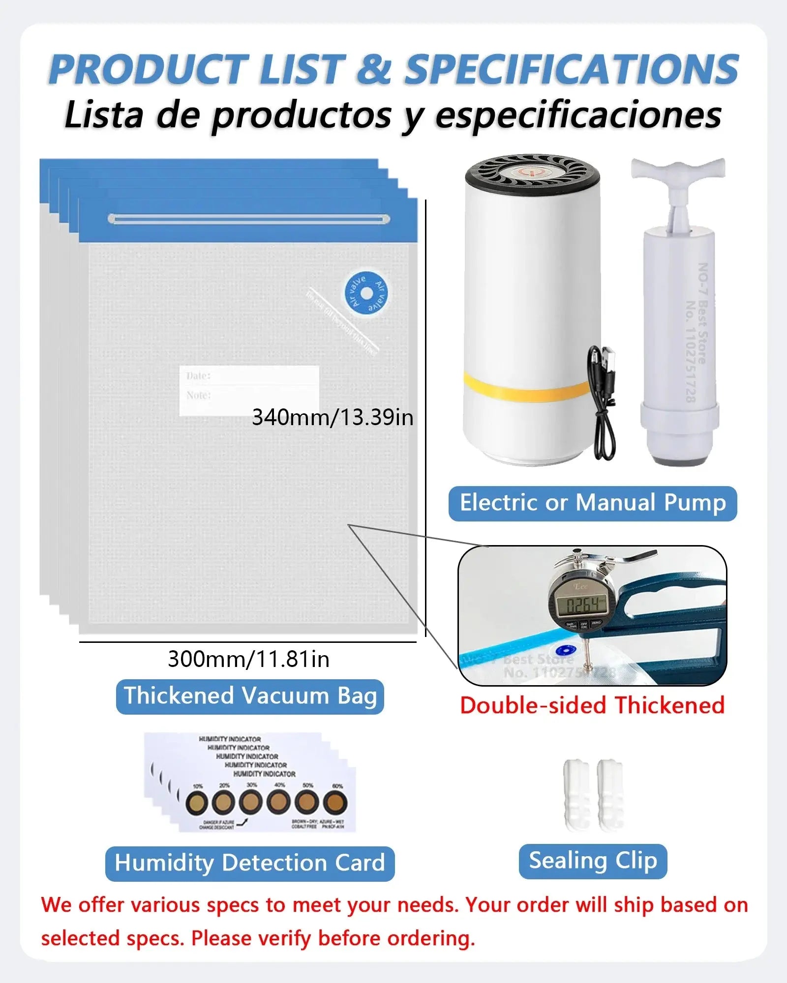 3D Printer Filament Vacuum Bag with USB Rechargeable Electric Air Pump, Vacuum Sealing for PLA ABS PETG Filament Storage GreatEagleInc