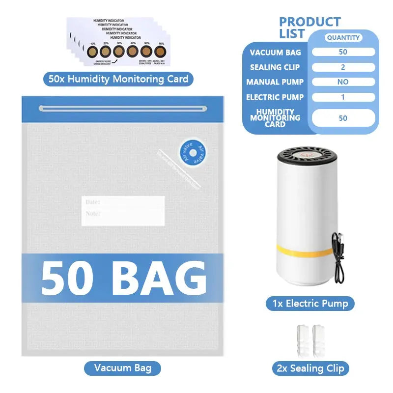 3D Printer Filament Vacuum Bag with USB Rechargeable Electric Air Pump, Vacuum Sealing for PLA ABS PETG Filament Storage GreatEagleInc