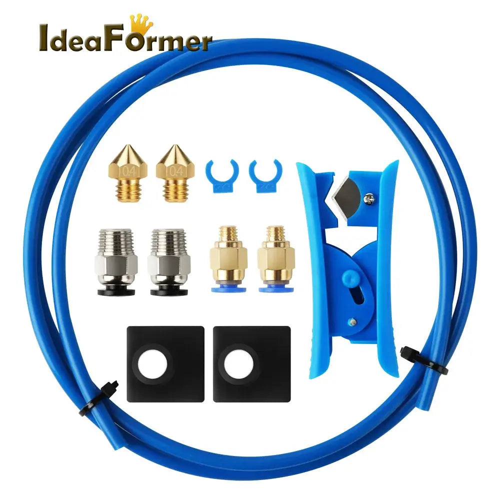 3D Printer Kit 1.75mm PTFE Tube+Pneumatic Connectors PC4-M6 & PC4-M10+Cutter+MK8 Nozzle+Silicone Cover For Creality Ender 3 etc GreatEagleInc