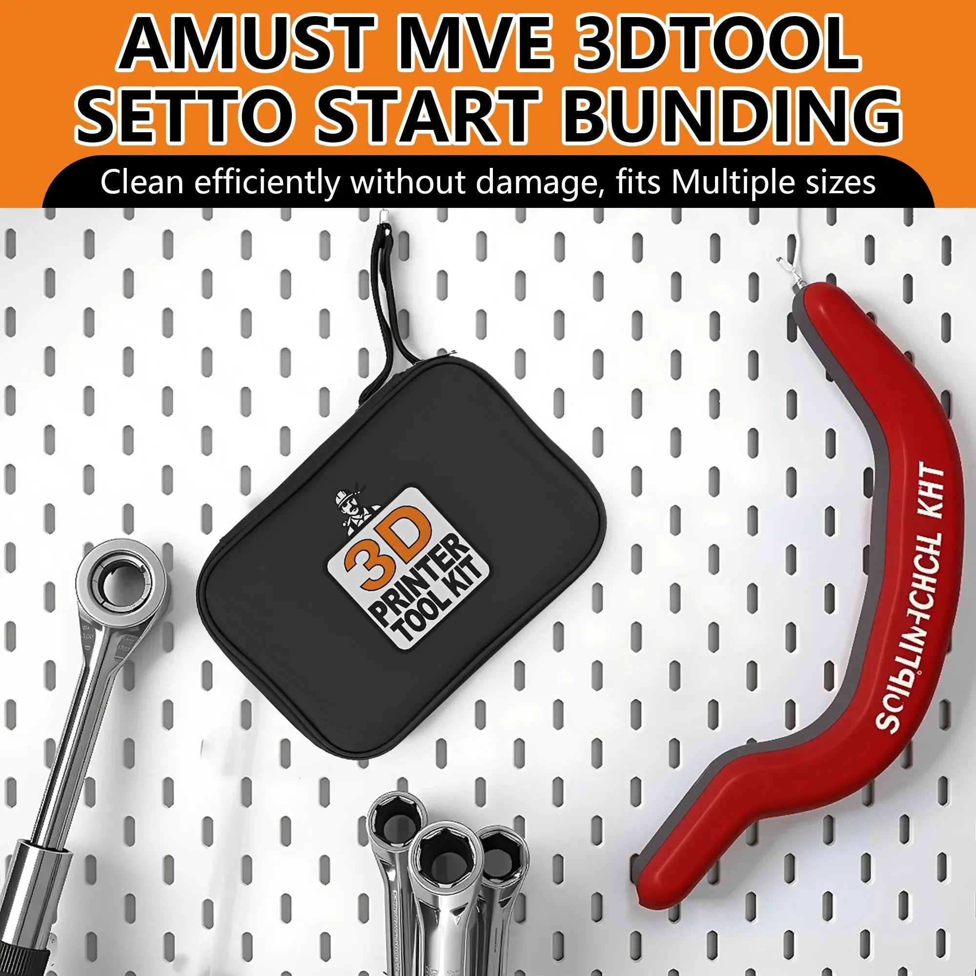 3D Printer Tool Kit 34PCS Maintenance with Nozzle Cleaning Tools, Scraper, Brushes, File Set, Cutter, Knife for FDM/SLA Printers GreatEagleInc