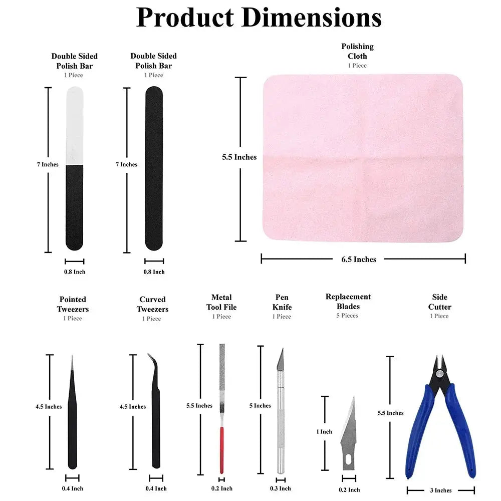 3D Printer Tool Kit Trimming Knife Scraper Cleaning Needle Tweezers Pliers Scraper Basic Deburring Tools Kit DIY 3D Printer Part GreatEagleInc