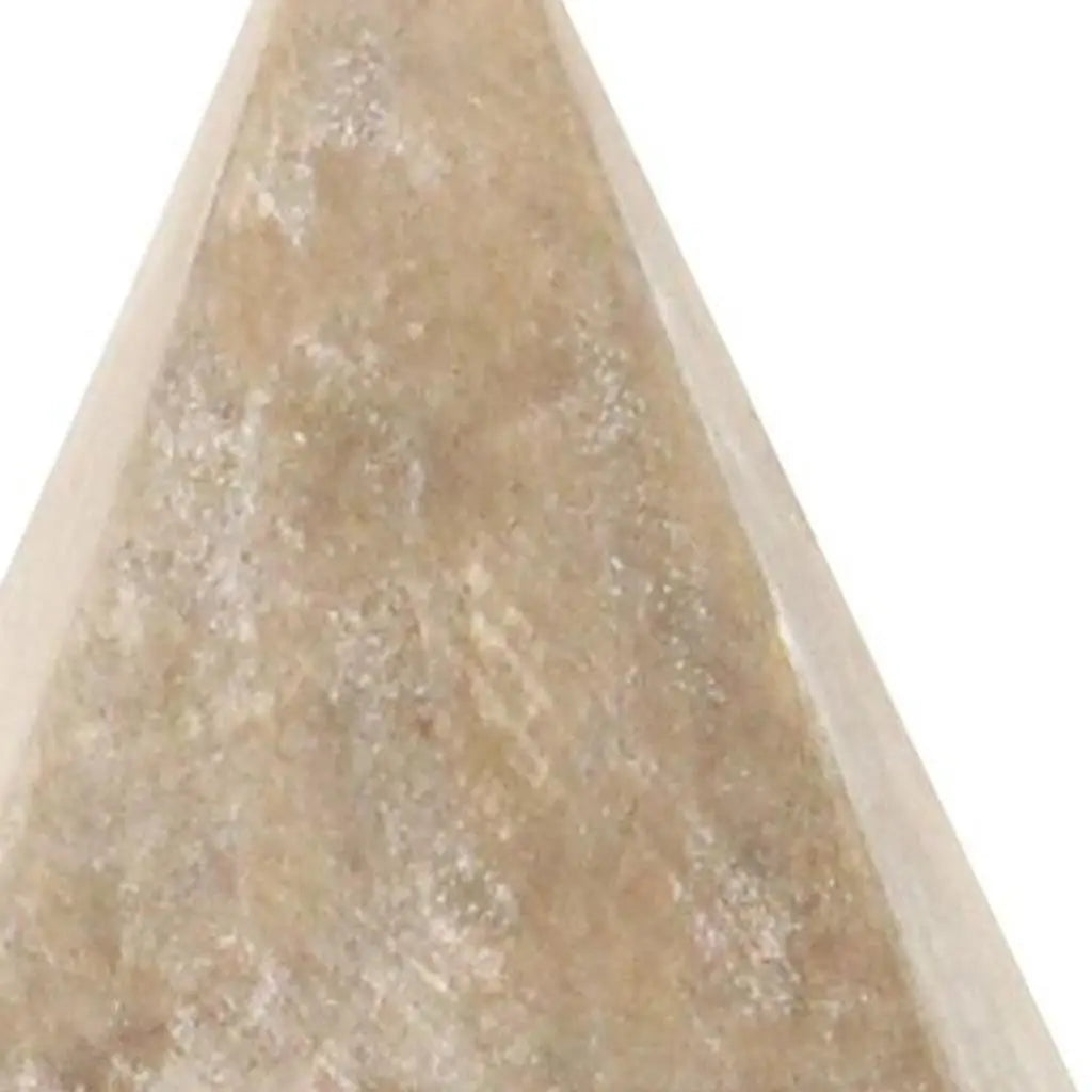 3" Brown Solid Wood Pyramid Decorative Sculpture GreatEagleInc