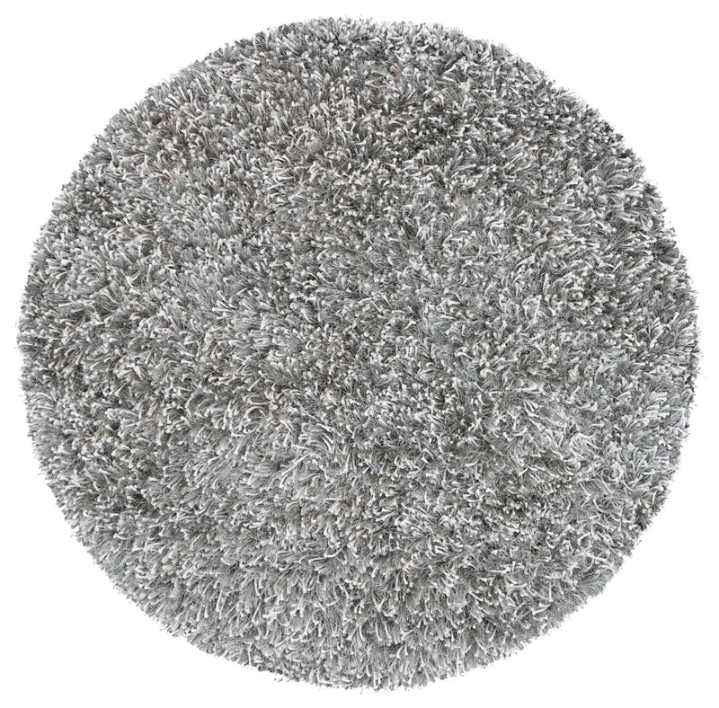 3' Light Gray And Silver Hand Tufted Round Rug Homeroots Home Decor