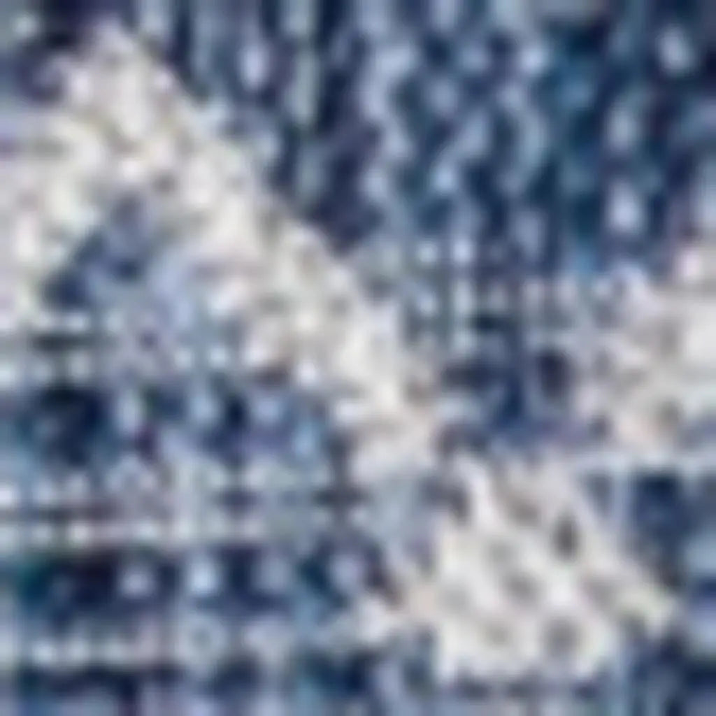 3' Navy Blue And Light Gray Square Trellis Indoor Outdoor Area Rug - GreatEagleInc