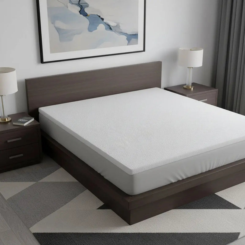 3" White Gel Memory Foam California King Mattress Topper Homeroots Bed & Bath