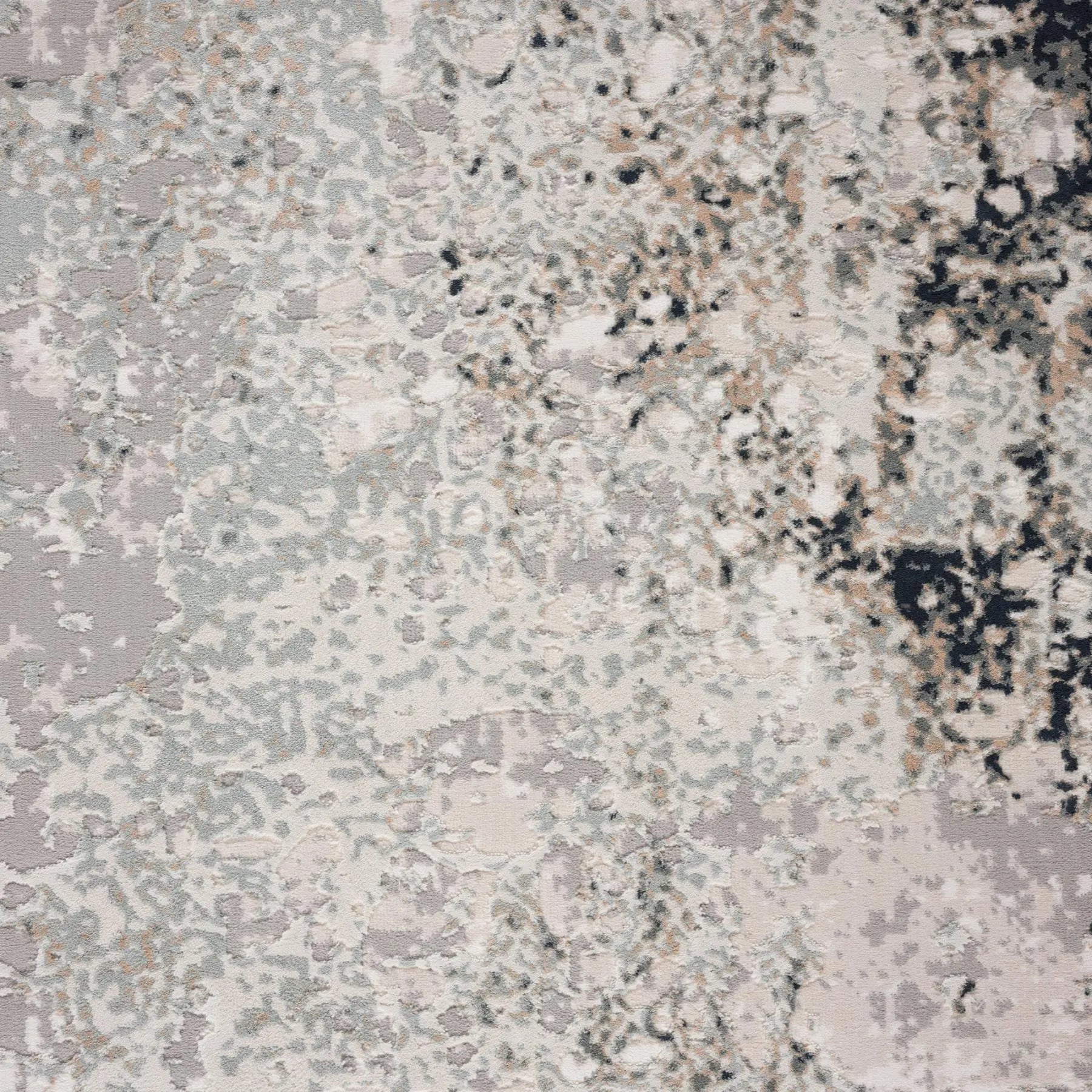 3' X 10' Cream And Gray Abstract Runner Rug Homeroots Home Decor