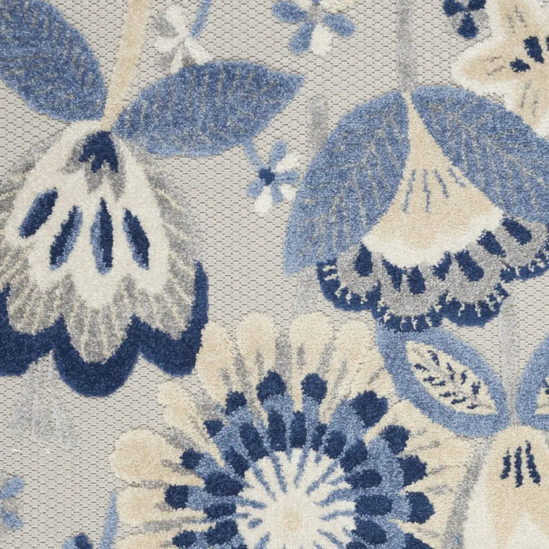 3' X 4' Blue And Gray Indoor Outdoor Area Rug Homeroots Outdoor