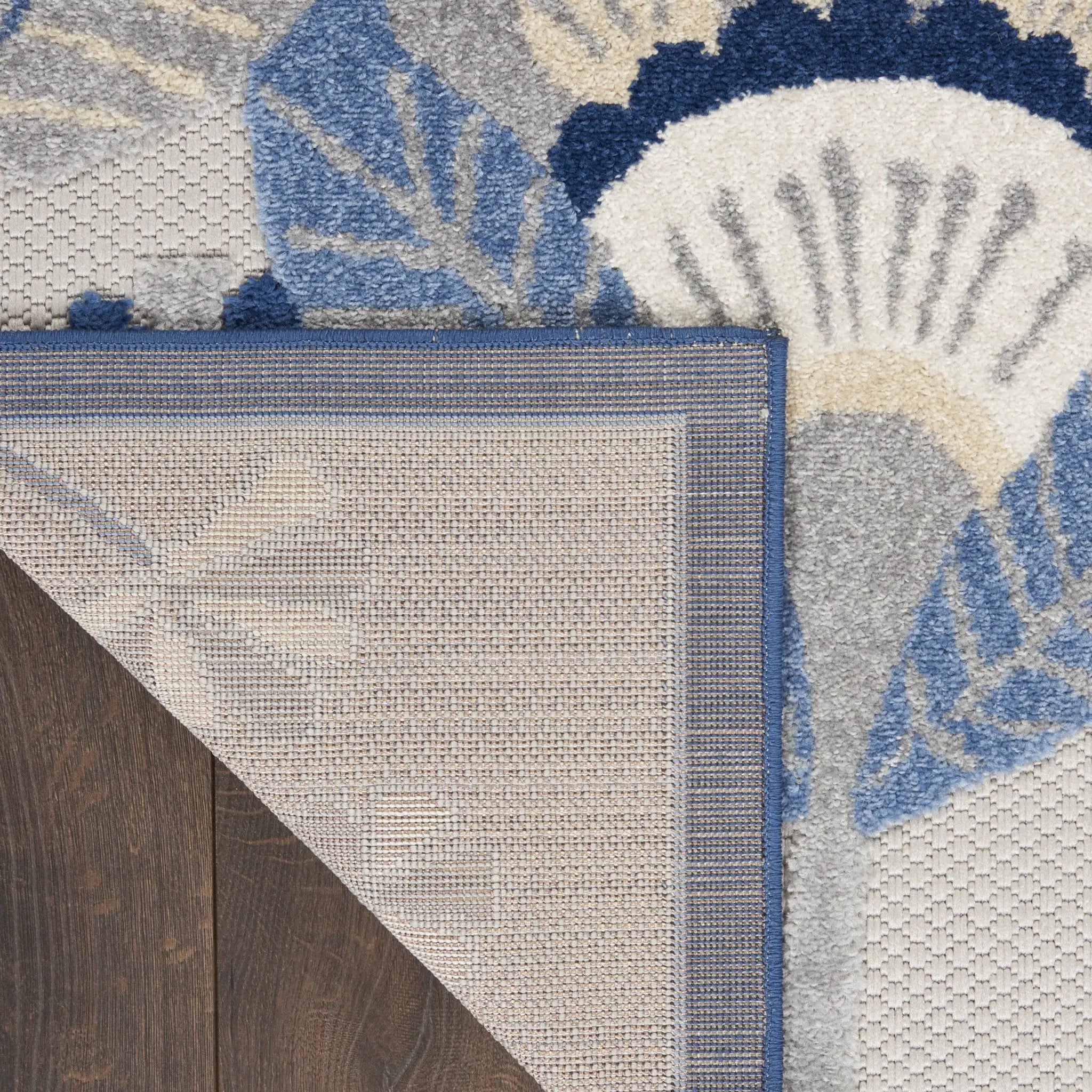 3' X 4' Blue And Gray Indoor Outdoor Area Rug Homeroots Outdoor