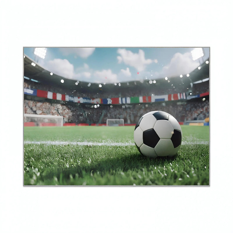 3' X 4' Green White And Black Soccer Washable Area Rug Homeroots Home Decor