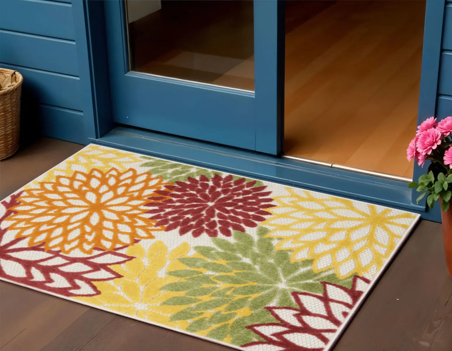 3' X 4' Red And Ivory Indoor Outdoor Area Rug Homeroots Outdoor