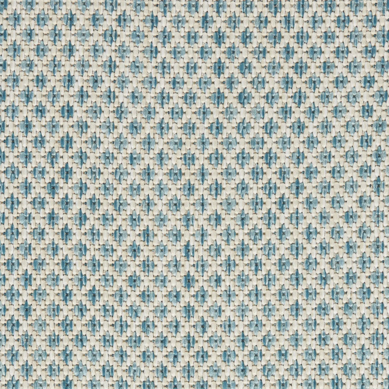 3' X 5' Aqua And Ivory Geometric Indoor Outdoor Area Rug Homeroots Outdoor