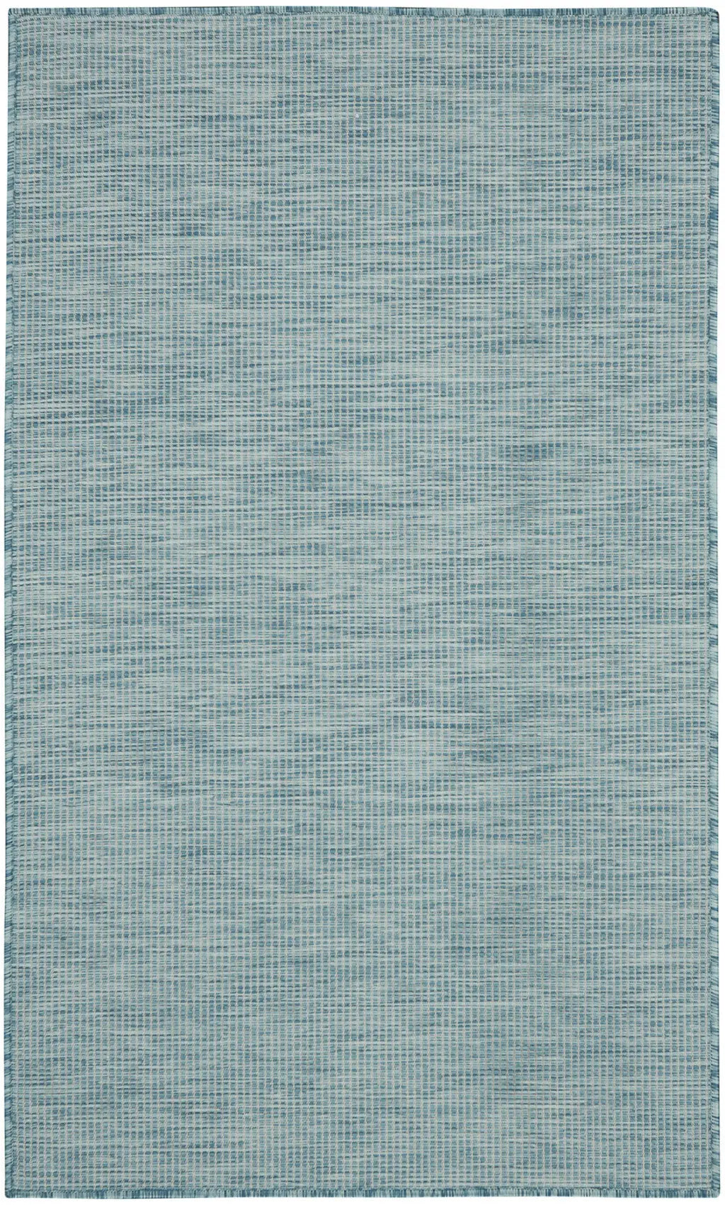 3' X 5' Aqua And Ivory Indoor Outdoor Area Rug Homeroots Outdoor