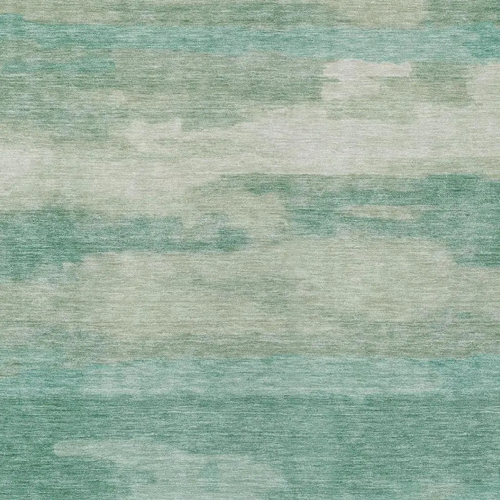 3' X 5' Aqua And Teal Blue Abstract Washable Indoor Outdoor Area Rug Homeroots Outdoor