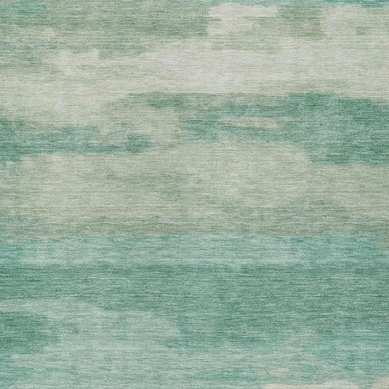 3' X 5' Aqua And Teal Blue Abstract Washable Indoor Outdoor Area Rug Homeroots Outdoor