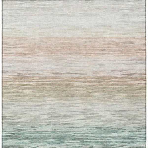 3' X 5' Aqua And Teal Blue Striped Washable Indoor Outdoor Area Rug Homeroots Outdoor