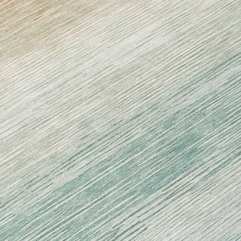 3' X 5' Aqua And Teal Blue Striped Washable Indoor Outdoor Area Rug Homeroots Outdoor